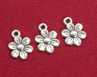 10個 - 15x13x1MM フォックスチャーム アンティークシルバートーン