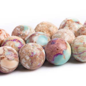 8MM Multicolor Sea Sediment Imperial Jasper Beads Grade AAA Natural Gemstone Round Loose Beads 14.5&quot; Bulk Lot Options (102760-602)