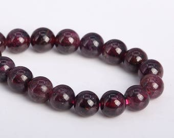 5MM Purple Red Garnet Beads Mozambique AA Genuine Natural Gemstone Half Strand Round Loose Beads 7.5" BULK LOT 1,3,5,10,50 (104252h-1182)