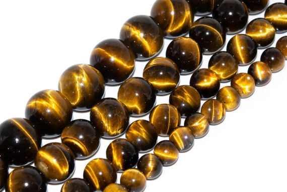 Yellow Tiger Eye Beads Grade AAA Genuine Natural Gemstone Round Loose Beads  4MM 6MM 8MM 10MM 12MM 16MM Bulk Lot Options 