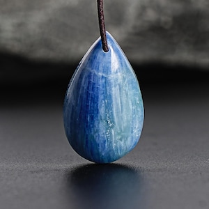 Unique Natural Kyanite Pendant Grade AAA 23X14X7MM Blue Pendant Teardrop Pendant Gemstone Pendant Only One(900250)