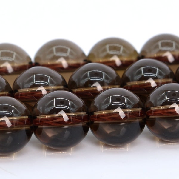 8MM Light Color Smoky Quartz Beads Grade AAA Genuine Natural Gemstone Full Strand Round Loose Beads 16" BULK LOT 1,3,5,10,50 (105577-1728)