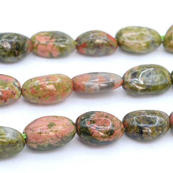 6-8MM Lotus Pond Unakite Beads Pebble Nugget Grade AAA Genuine Natural Gemstone Beads 15.5"/7.5" Bulk Lot Options (108460)