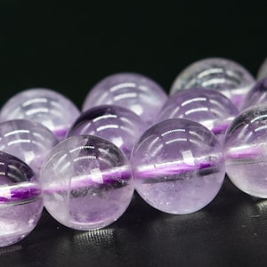 7-8MM Transparent Faint Lavender Amethyst Beads Grade A Genuine Natural Gemstone Full Strand Round Loose Beads 15.5&quot; (115174-3840)