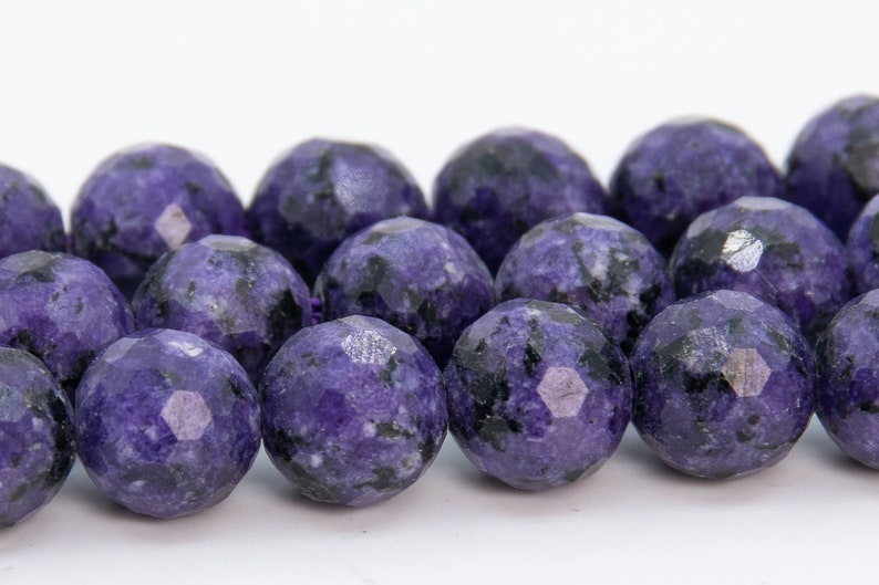8MM Deep Purple Charoite Beads Grade A Natural Micro Faceted Round Loose Beads 15 Bulk Lot Options 109613
