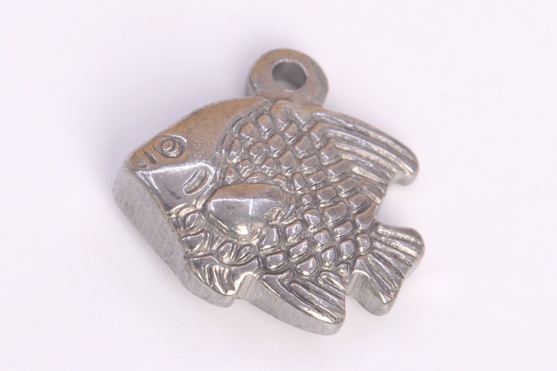 61531-2102 17x17MM Tropical Fish Charm Double Side Stainless Steel Charm 2 Pcs Bulk Lot Options