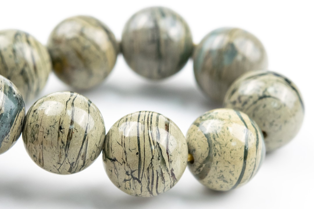 Bracciale Mocaite 8 mm – Pietra Naturale Australiana, Energia e Radicamento