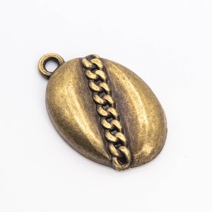 23x14MM Chain Oval Charm Antique Bronze Tone Zinc Alloy Metal Charm 10 Pcs Bulk Lot Options (110328-1586)