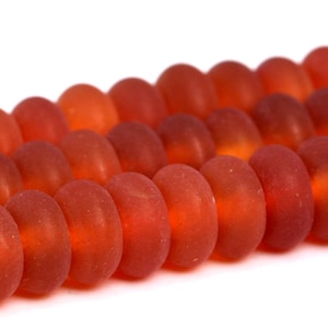 Matte Red Carnelian Beads Grade AAA Genuine Natural Gemstone Rondelle Loose Beads 6MM 8MM Bulk Lot Options