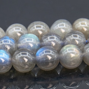 5MM Gray Labradorite Beads Madagascar Grade A Genuine Natural Gemstone Half Strand Round Loose Beads 15.5&quot; Bulk Lot Options (109618-3017)
