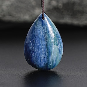 Unique Natural Kyanite Pendant Grade AAA 27X18X8MM Blue Pendant Teardrop Pendant Gemstone Pendant Only One(900282)