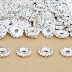 4x1MM Sterling Silver Spacer Beads Round Slice 20 Pcs Solid Silver  (64029-2187)