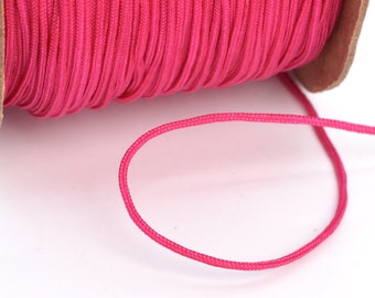 High Quality 0.8MM Deep Rose Red Knotting Macrame Cord Braided Thread No Elasticity 1 Spool 80 Meters Bulk Lot Options (64048-S2453)