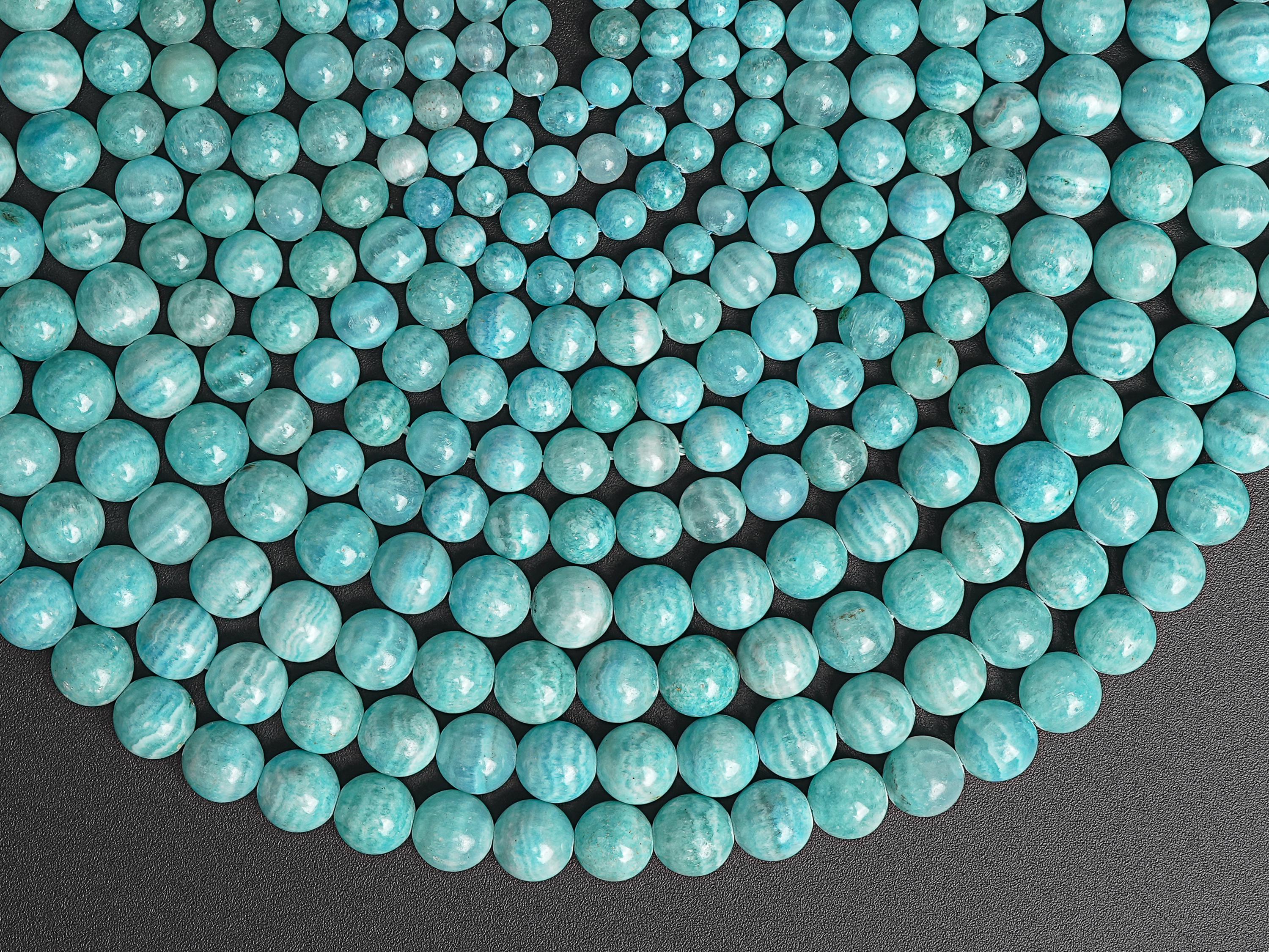 Perline Di Emimorfite Verde Chiaro Blu Genuino Da 10 Mm, Grado A - Foto 2