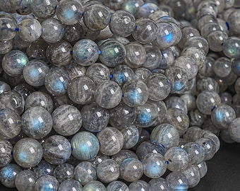 Bracciale Con Perline Di Labradore Nera Naturale Uomo Donna Braccialetti In Pietra Nera Labrador Originale Reale Realizzati Con Gioielli In Pietra Naturale - Foto 9