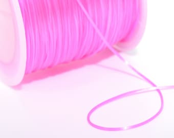 Cordón elástico japonés rosa púrpura de alta calidad de 0,8 mm / hilo de cristal 1 carrete 60 metros Opciones de lote a granel (64700-S2548)