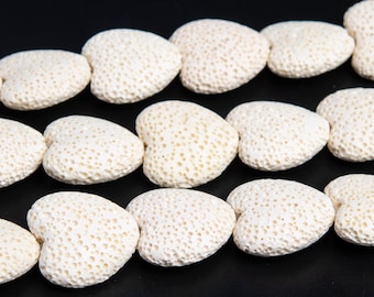Lotto 100 Pendenti A Forma Di Cuore In Agata Naturale Bianca – Perline 20mm Per Creazione Gioielli Fai-da-te