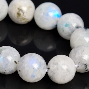 10MM Green Rainbow Moonstone Beads India Grade A Genuine Natural Gemstone Half Strand Round Loose Beads 7.5&quot; Bulk Lot Options (108605h-2718)