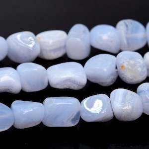 3-10MM Blue Lace Agate Beads Pebble Granule Grade AA Genuine Natural Gemstone Full Strand Loose Beads 15&quot; BULK LOT 1,3,5,10,50 (106219-1880)