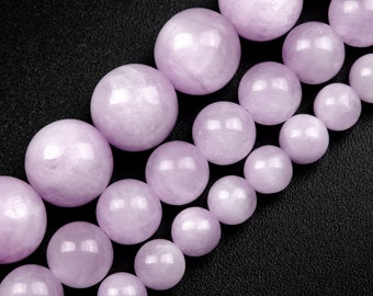 Kunzite Beads Genuine Natural Brazil Grade AAA Gemstone Round Loose Beads 4MM 6MM 8MM 10MM Bulk Lot Options