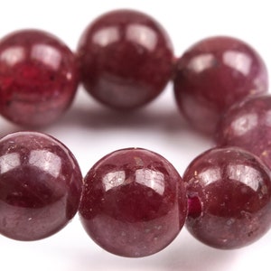 7MM Ruby Beads Red Bracelet Grade AAA Genuine Natural Round Gemstone 7&quot; Bulk Lot Options (124865h-4120)