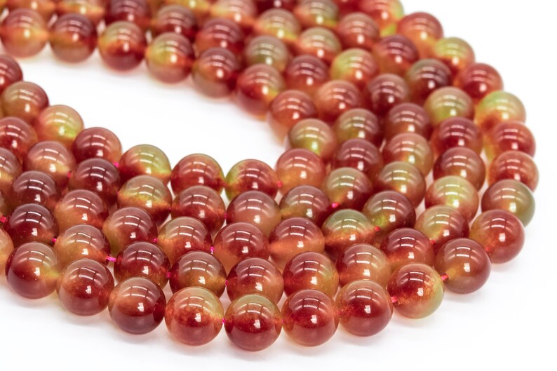 Watermelon Malaysian Jade Beads Grade AAA Gemstone Round Loose Etsy