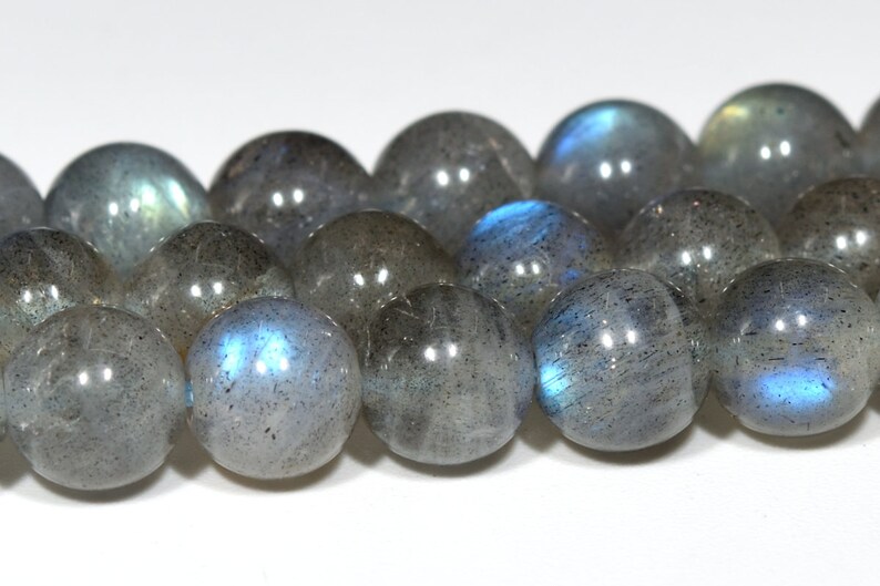 6MM Gray Labradorite Beads Madagascar AA Genuine Natural Gemstone Half Strand Round Loose Beads 7.5 BULK LOT 1,3,5,10 and 50 105172h-1451