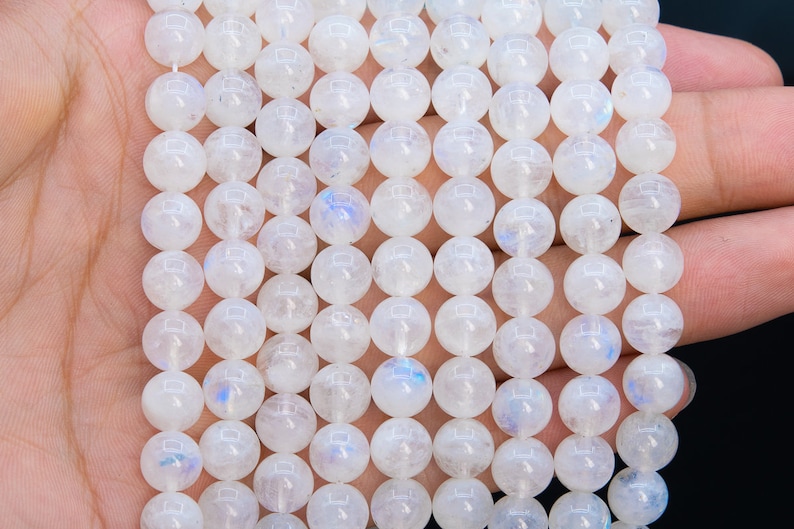 Rainbow Moonstone Beads Genuine Natural Grade AA Gemstone Etsy