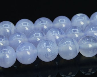 5MM transparente blaue Spitzenachatperlen Brasilien Grade AAA Echter natürlicher Edelstein Runde lose Perlen 16" Bulk Lot Optionen (109194)