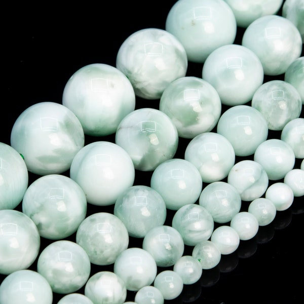 Green Angelite Beads Genuine Natural China Grade AAA Gemstone Round Loose Beads  6MM 8MM 10MM 12MM Bulk Lot Options