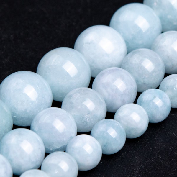 Light Blue Quartz Beads Grade AAA Gemstone Round Loose Beads 6MM 8MM 10MM Bulk Lot Options