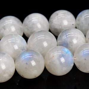 9-10MM Rainbow Moonstone Beads India Grade A+ Genuine Natural Gemstone Round Loose Beads 14&quot; / 7“ Bulk Lot Options (111283)