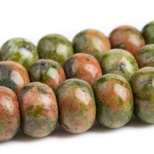 Lotus Pond Unakite Beads Grade AAA Genuine Natural Gemstone Rondelle Loose Beads 6MM 8MM Bulk Lot Options