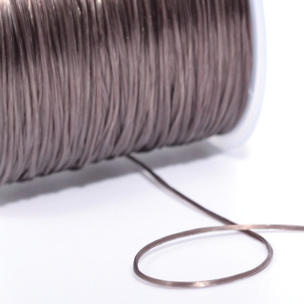 High Quality 0.8MM Chocolate Brown Japanese Elastic Cord / Thread Crystal String 1 Spool 60 Meters Bulk Lot Options(64729-2553)