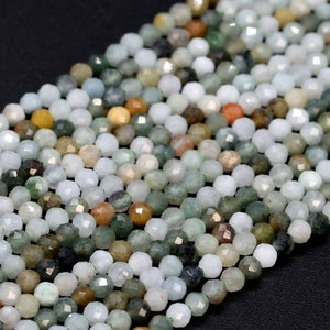 SALE 2MM Chrysoprase / Australian Jade Beads A Genuine Natural Gemstone Full Strand Faceted Round Beads 16&quot; Bulk Lot Options (107819-2536)