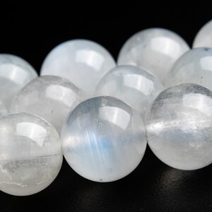 10MM Rainbow Moonstone Beads Grade A+ Genuine Natural Gemstone Round Loose Beads 15&quot; / 7&quot; Bulk Lot Options (123803)