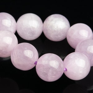 8-9MM Kunzite Beads Purple Pink Bracelet Grade AAA+ Genuine Natural Round Gemstone 7.5&quot; (118856h-2590)