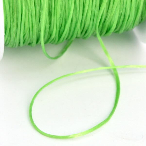 0.8MM Lime Green Elastic Cord / Thread Crystal String 1 Spool 60 Meters Bulk Lot Options (61084-S2026)