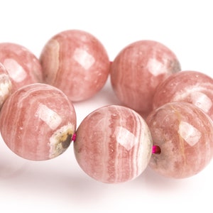 11MM Argentinien Rhodochrosit Perlen Rosa Spitze Armband Klasse AA + echte natürliche Runde Edelstein 7.5 &quot;(123283h-2988)