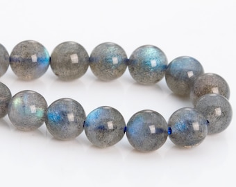 6MM Gray Labradorite Beads Madagascar AAA Genuine Natural Gemstone Half Strand Round Beads 7.5" Bulk Lot Options (100230h-212)