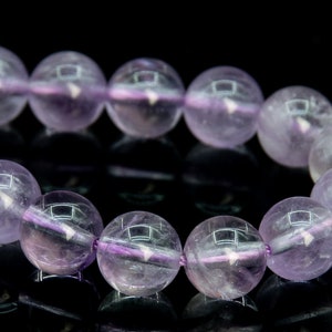 7-8MM Transparent Lavender Amethyst Beads Brazil Grade AAA Genuine Natural Gemstone Half Strand Round Loose Beads 7.5&quot; (109757h-3058)
