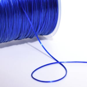 Cordón elástico japonés azul océano de alta calidad de 0,8 mm / hilo de cristal 1 carrete 60 metros Opciones de lote a granel (64717-S2551)
