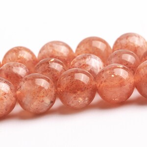 6-7MM Golden Orange Strawberry Quartz Grade AA+ Genuine Natural Gemstone Full Strand Round Loose Beads 15&quot; Bulk Lot Options (123550-70)