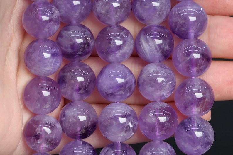 12MM Deep Lavender Amethyst Beads Grade AAA Genuine Natural Gemstone Half Strand Round Loose Beads 7.5 Bulk Lot Options 109479h-2981