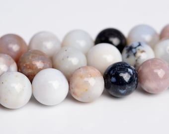 8MM Parral Dendrite Agate Beads Grade AAA Genuine Natural Gemstone Full Strand Round Loose Beads 15.5" BULK LOT 1,3,5,10,50 (104506-1228)