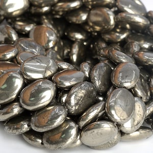 15x12MM Copper Pyrite Beads Flat Oval Grade AAA Genuine Natural Gemstone Half Strand Loose Beads 7.5&quot; BULK LOT 1,3,5,10,50 (104959h-1383)