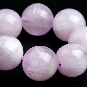 ONLY ONE 10-11MM Kunzite Beads Light Purple Pink Bracelet Grade AAA Genuine Natural Round Gemstone 8&quot; (118830h-2589)
