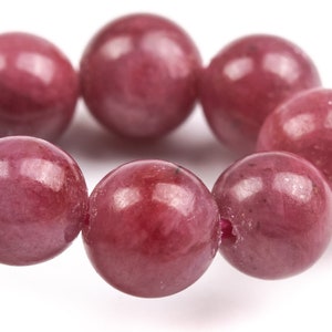 7MM Ruby Beads Red Bracelet Grade AAA Genuine Natural Round Gemstone 7&quot; (124861h-4120)