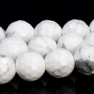 Howlite Beads Grade AAA Genuine Natural Gemstone Micro Faceted Round Loose Beads 6MM 8MM 10MM Bulk Lot Options