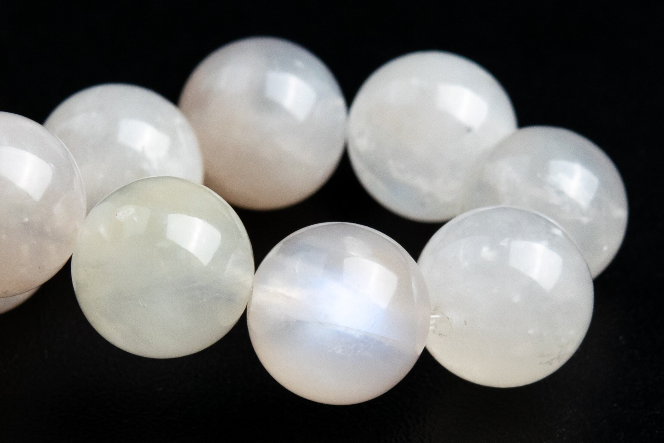 8MM Rainbow Moonstone Beads Bracelet Grade AA Genuine Natural